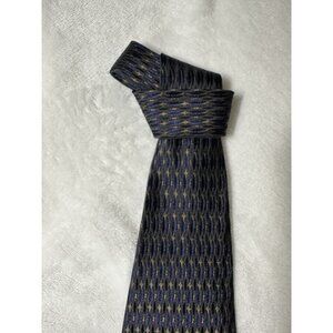 Kolte 100% Silk Tie Navy Black Gold
